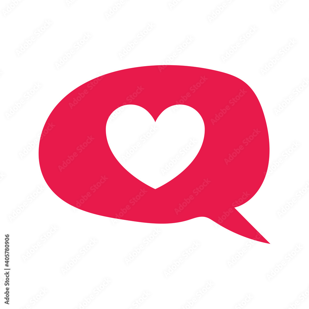 hand drawing heart in message chat. valentine day card vector illustration hand drawing heart in message chat. valentine day card vector illustration
