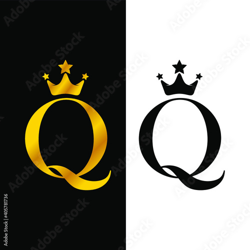 Q of queen vector logo template