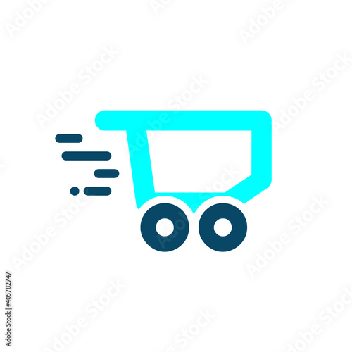 shopping cart vector logo template