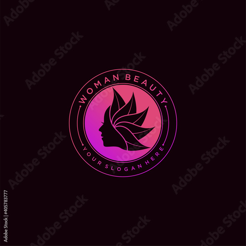 Beauty women logo design inspiration with skin care, salons and spas, Premium Vector. part 3