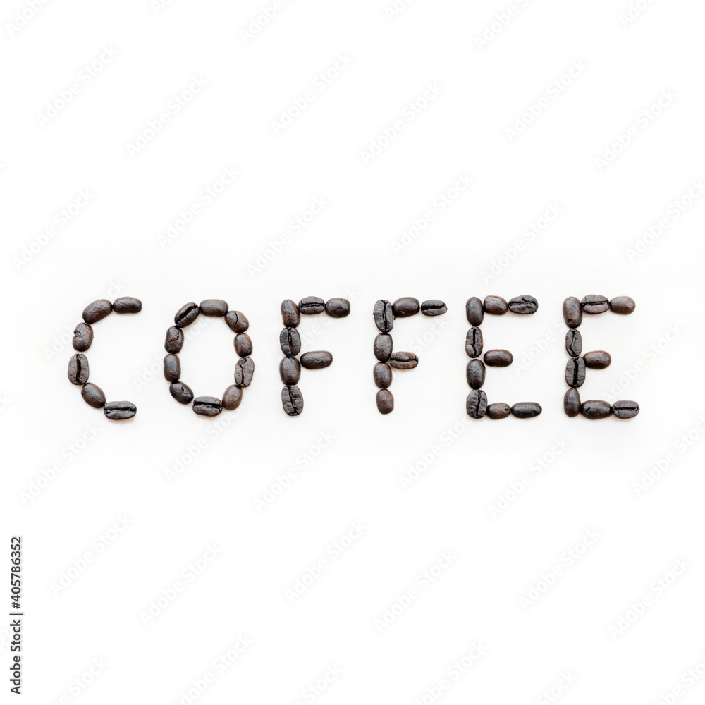 Coffe Beans making the word coffee Coffe Beans making the word coffee