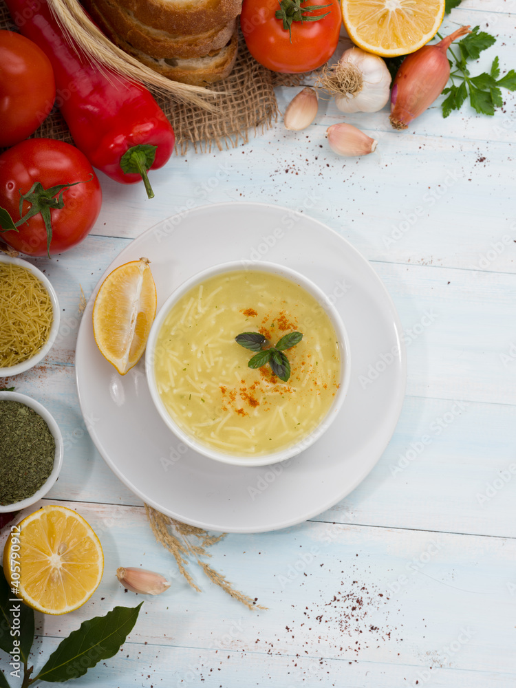 Chicken Noodle Soup with Turkish cooking method. Chicken Noodle Soup with Turkish cooking method.