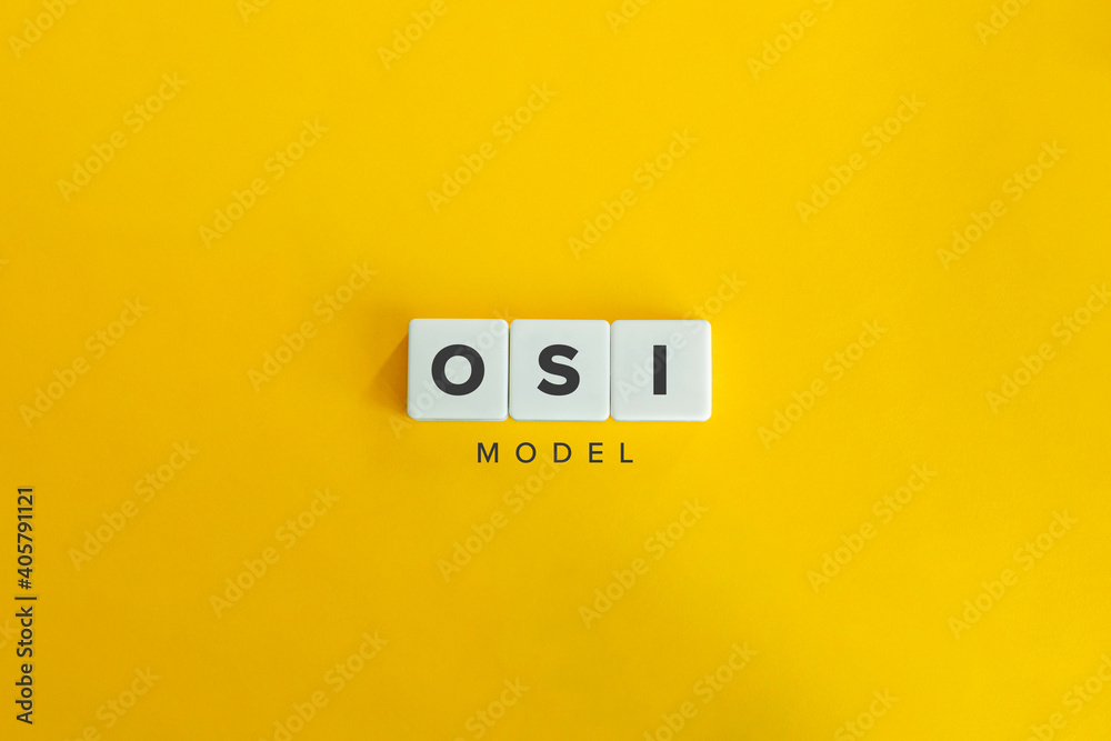 Open Systems Interconnection Model (OSI) Banner. - obrazy, fototapety, plakaty 
