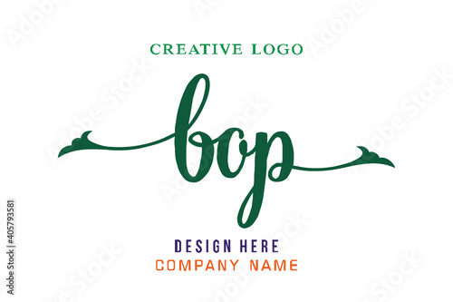 BOP lettering logo is simple, easy to understand and authoritative