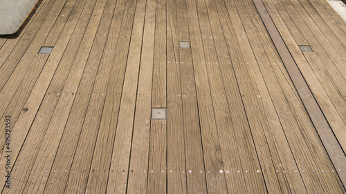 Texture: Old wood deck at riverside, Taiwan