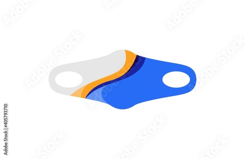 Medical Mask Simple Design Color Modern Vector