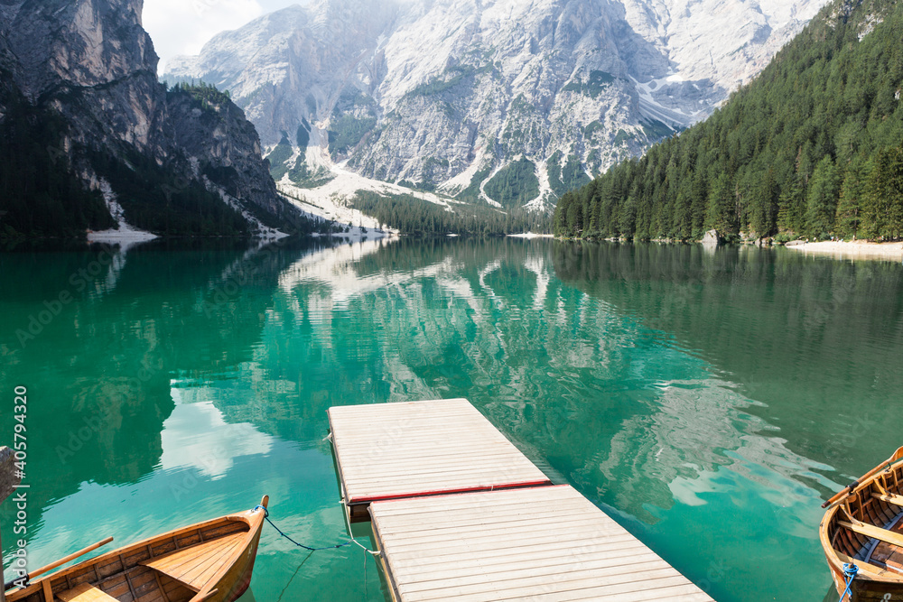 pier at dawn, italy lake bries