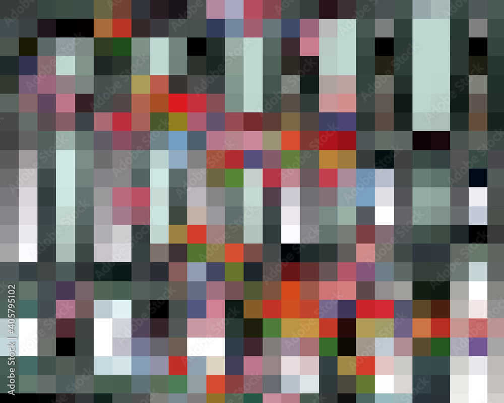 Blue red pink gray squares abstract background with squares