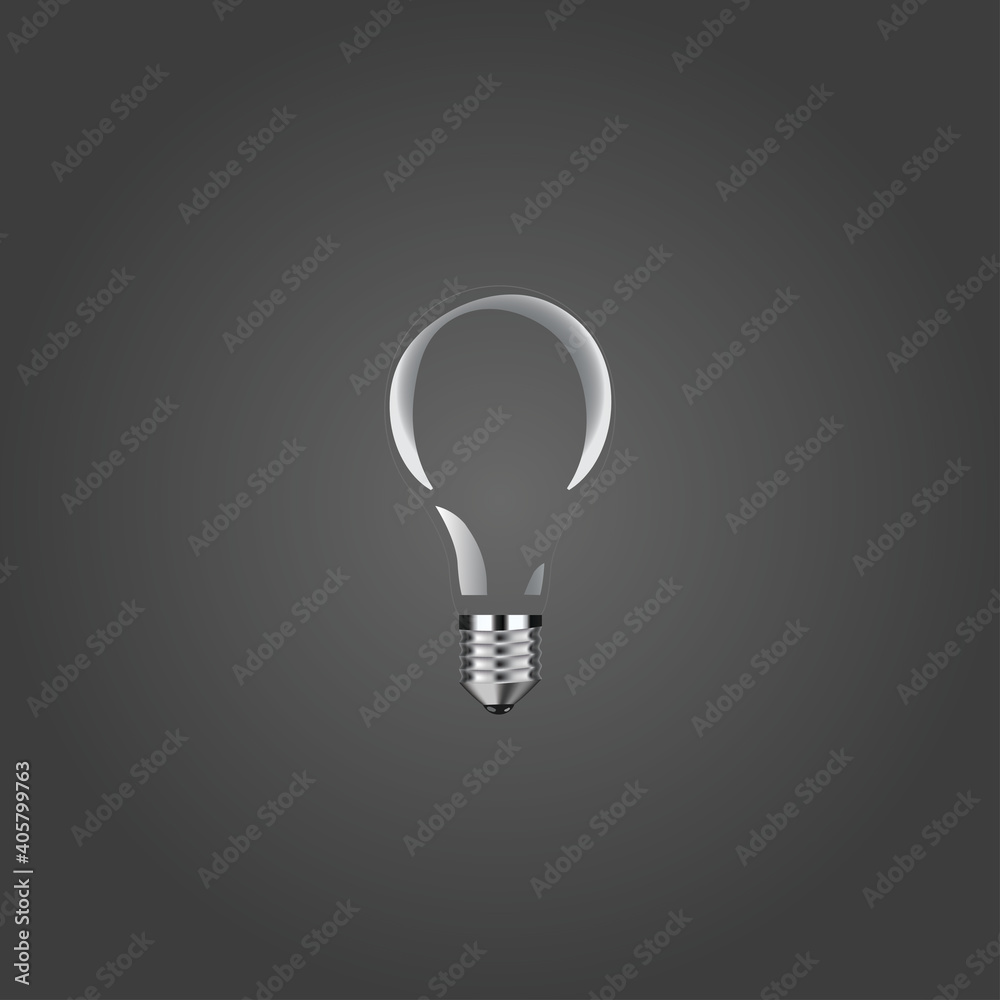 no light bulb vector icon	