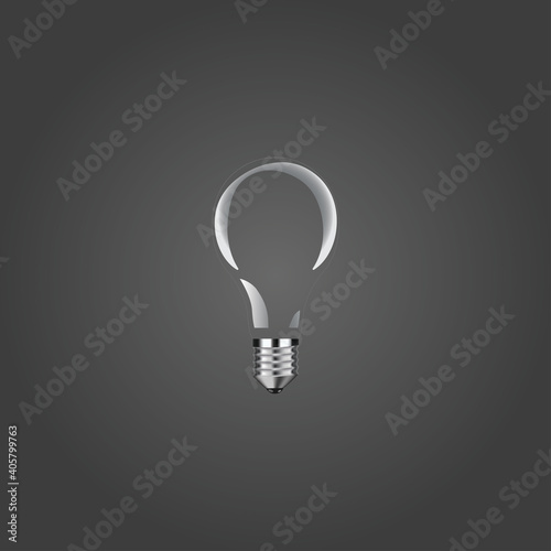 no light bulb vector icon	