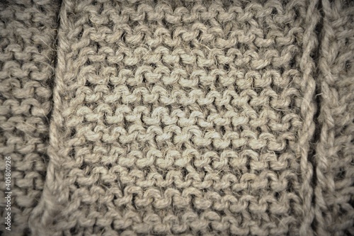 Natural jute washcloth for background or texture, eco-friendly lifestyle, knitted jute closeup