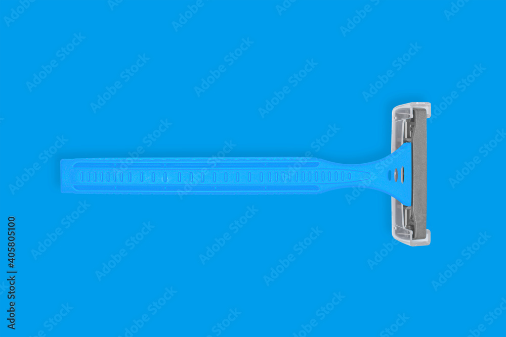 Colorful plastic disposable razor. Design for wrapping paper, poster ...