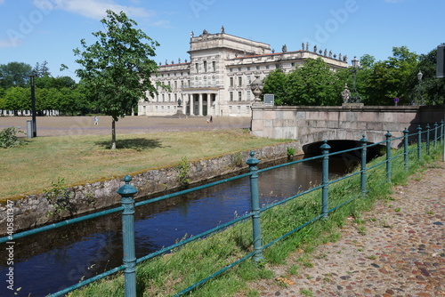 Ludwigsluster Schloss und Kanal Schlossfreiheit und Schlossplatz Schloss Ludwigslust in Mecklenburg-Vorpommern photo