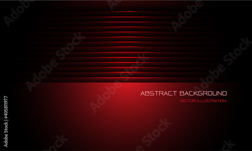 Abstract red metallic shutter dim light with blank space design modern futuristic background vector illustration.