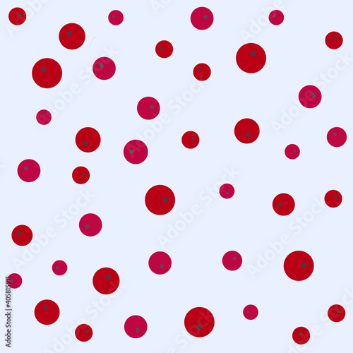 seamless pattern with red berries