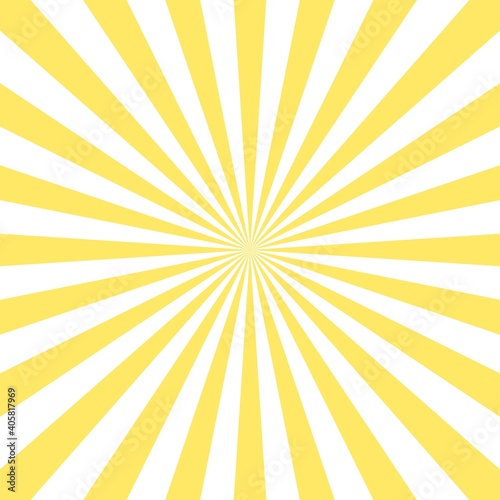 Abstract yellow sun rays background icon. Radial sun burst beams template.