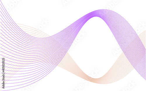 Abstract waves background. Geometric shapes and lines isolated on white background. dynamic design. Futuristic background design ideas. 3d simple ideas. Architecture mesh drawing. Purple and orange
