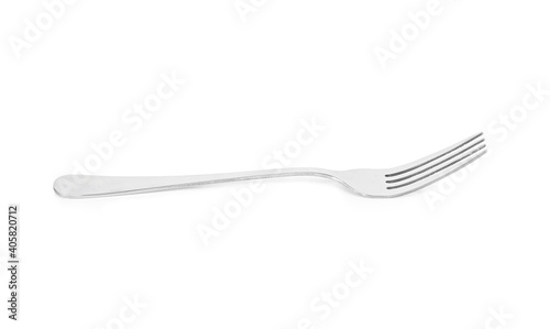 silver fork isolated on white background