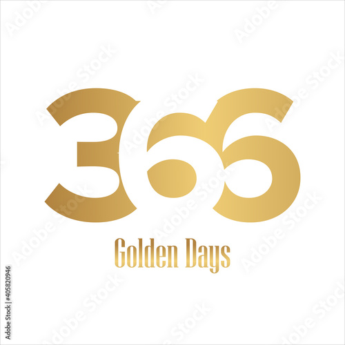 366 lettertype vector design 366 days 
