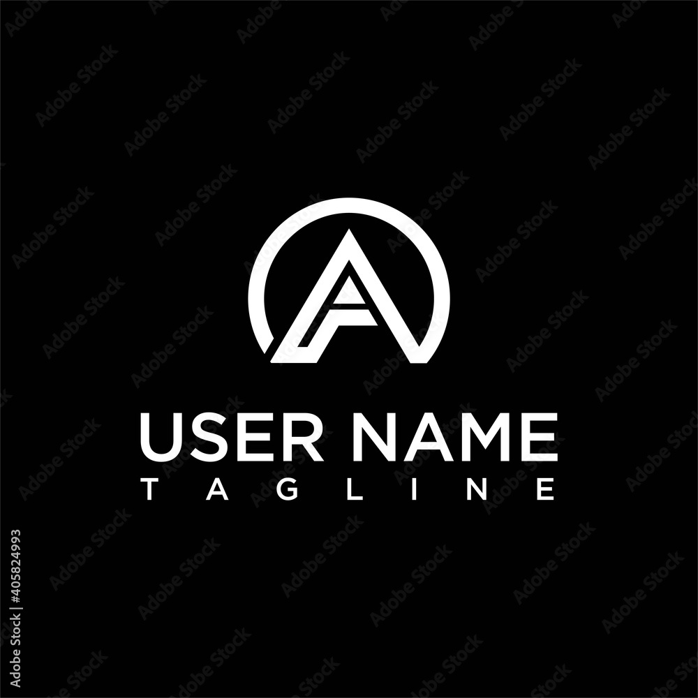 initial letter A circular vector design logo initial letter A circular vector design logo