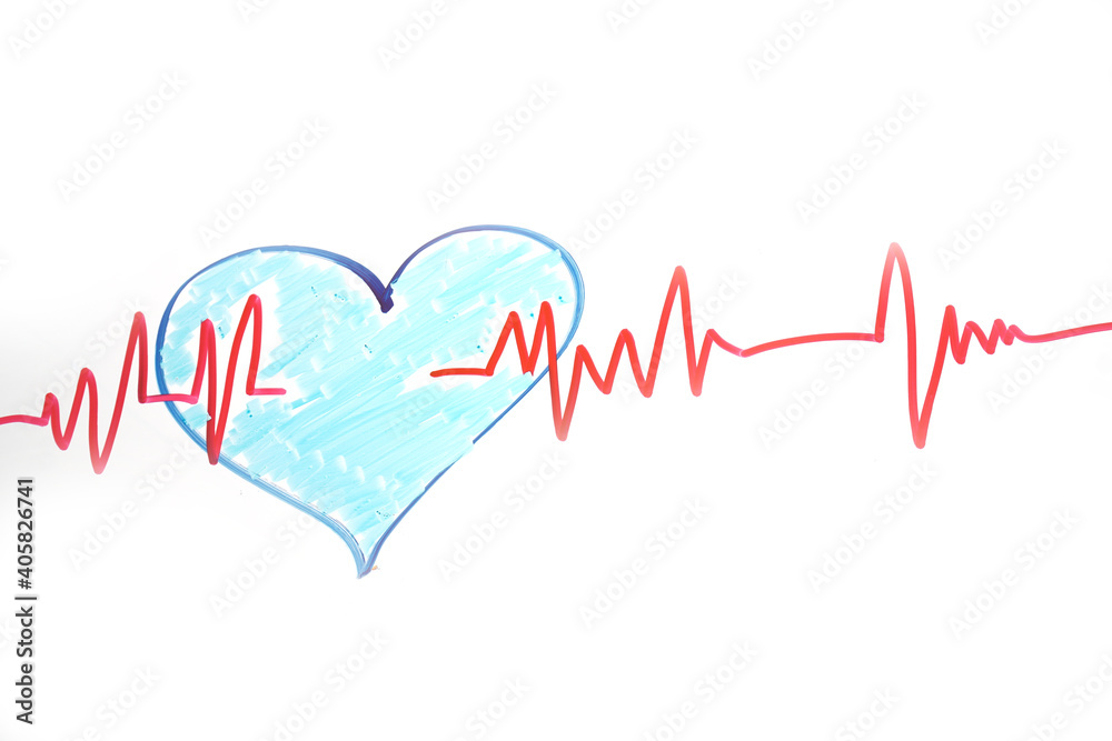 heartbeat line, heart cardio analysis medicine.