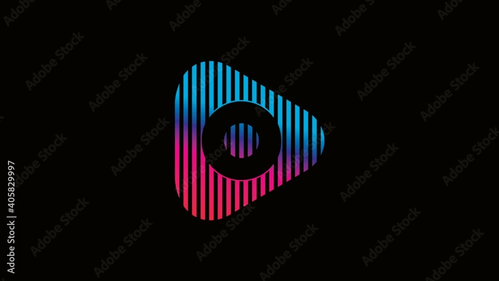 Letter O Play Button, Media Studio Stream Based Technology, Colorful logo Videos