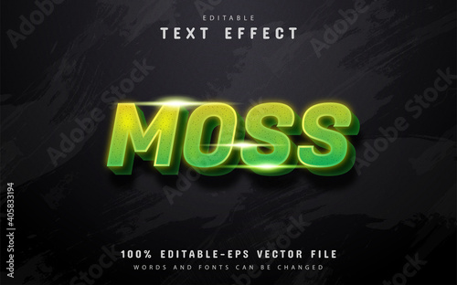 Moss text, green gradient text effect