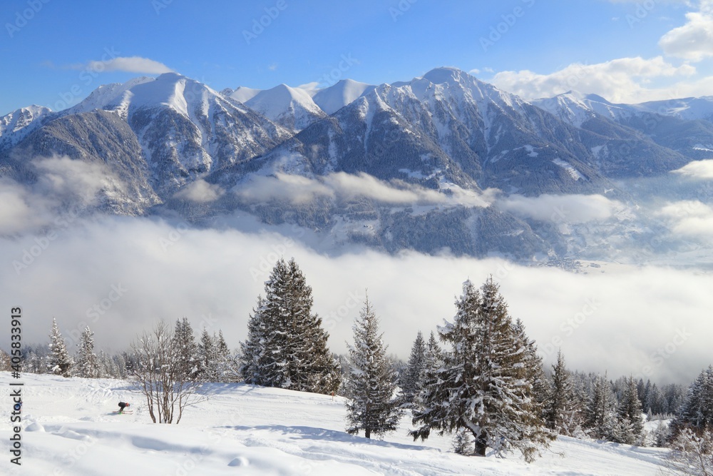 Cloud inversion in Alps