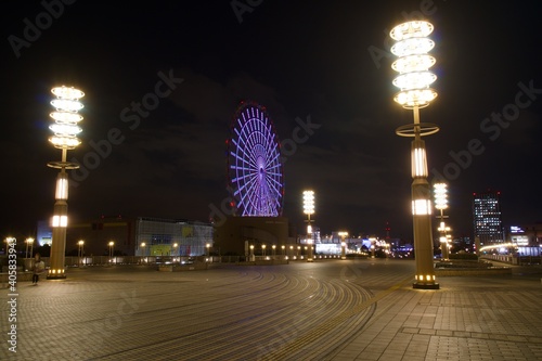 お台場　シンボルプロムナード公園夜景
大観覧車　東京テレポートなど