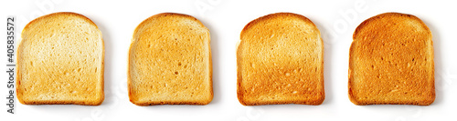 Foto Set of Sliced Toast Bread, from above