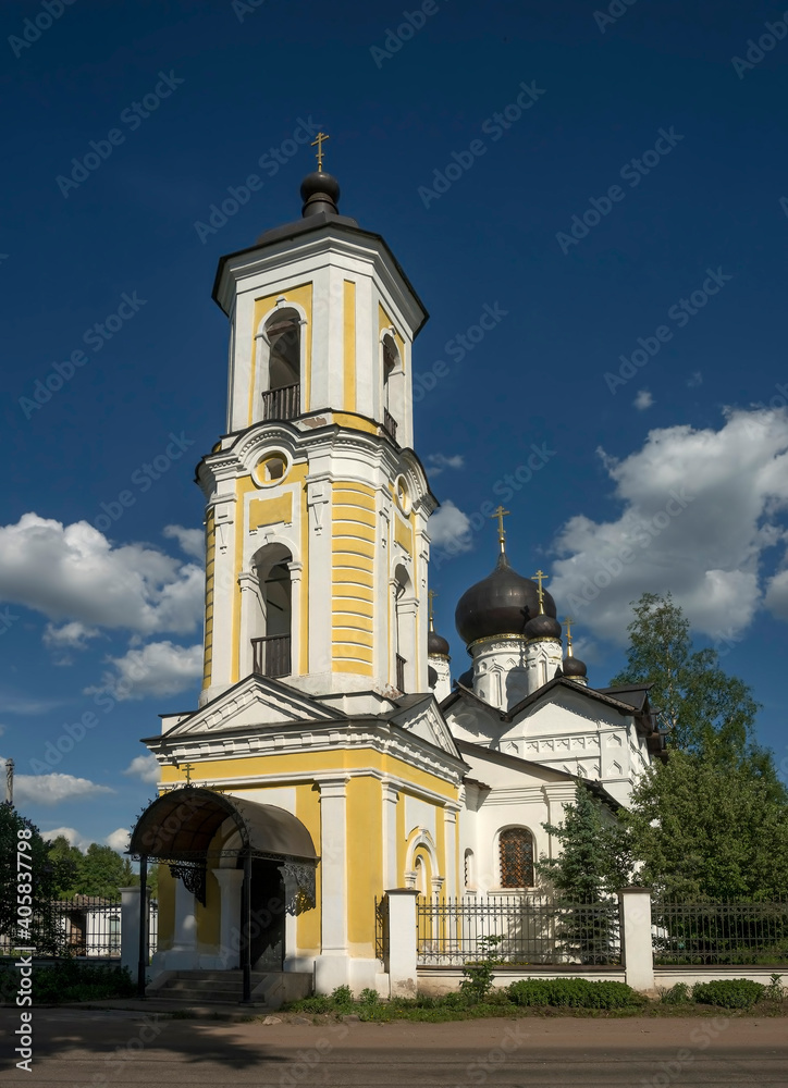 St. Nicolas church. City of Staraya Russa, Russia. Year of construction - 1371, rebuilt in 1710. Bell tower - XVIII century