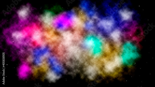 Colorful constellation in deep space