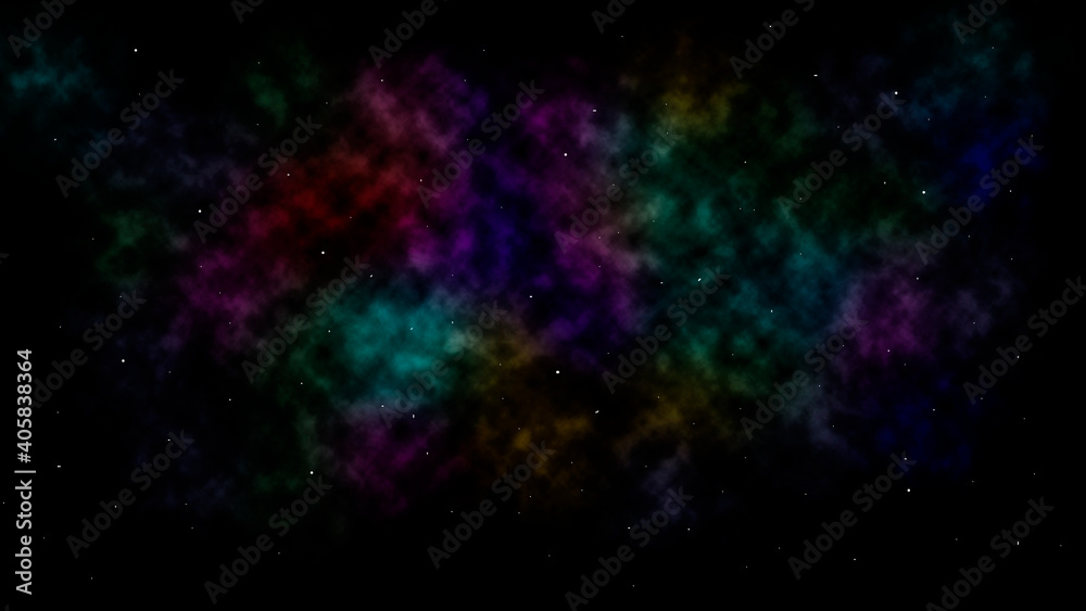Beautiful abstract colorful nebula background