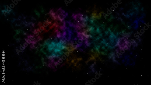 Beautiful abstract colorful nebula background