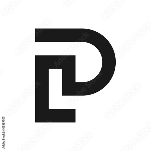 Letter PL initial logo template