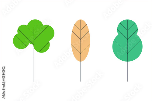tree flat icon on white background, vector symbol