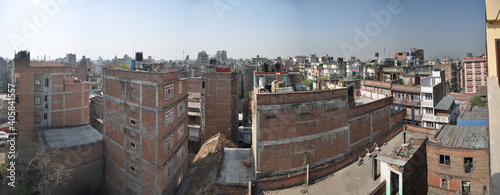 Nepal Kathmandu roofs Panorama
