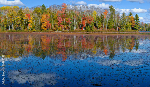 576-36 Big Island Lake Autumn Clouds photo