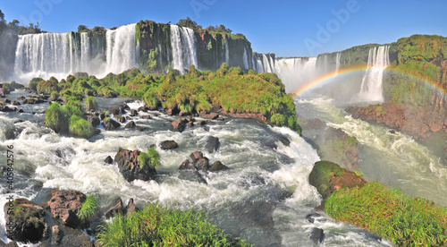 Fotografie Iguazú Falls or Iguaçu Falls  waterfalls of the Iguazu River on the border of th