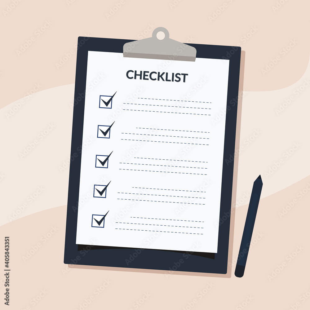 Clipboard with pen concept of checklist and to-do list. Clipboard with pen concept of checklist and to-do list.