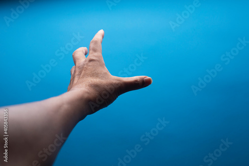 Obraz na plátne Open hand reaching for the future.