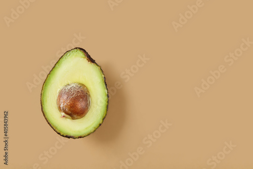 avocado on a beige background