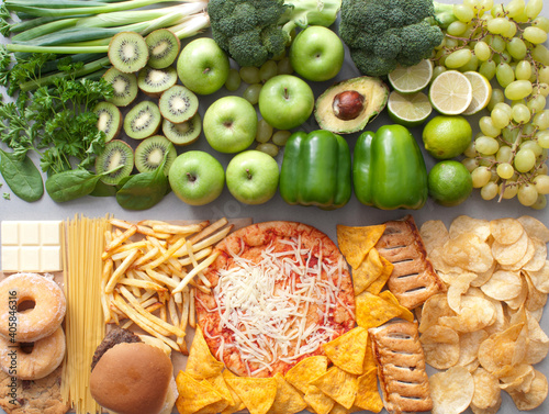 Healthy green food versus u...
