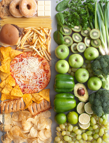 Healthy green food versus u...