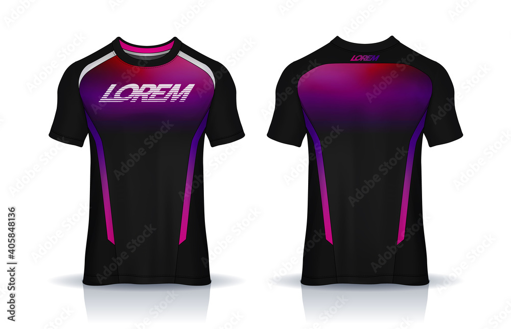 t-shirt sport design template, Soccer jersey mockup for football club. uniform front and back view.
t-shirt sport design template, Soccer jersey mockup for football club. uniform front and back view.