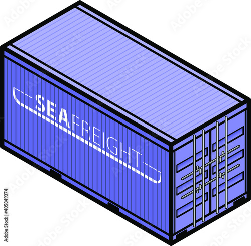 A sea freight container.