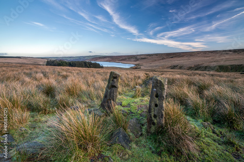 Scenery along the Pennine Way at Calderdale, West Yorkshire 