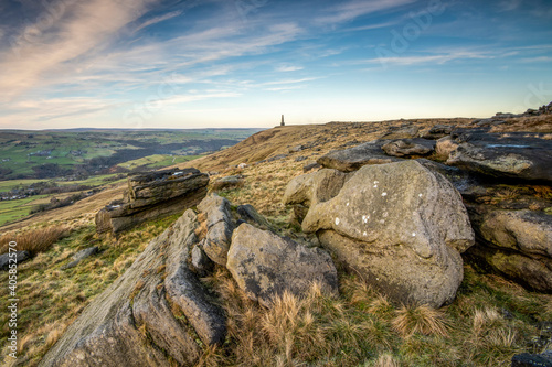 Obraz na plátně Scenery along the Pennine Way at Calderdale, West Yorkshire