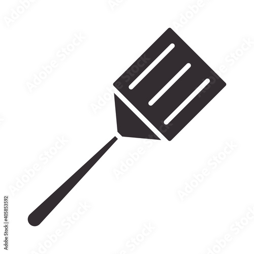 chef, spatula kitchen utensil silhouette style icon