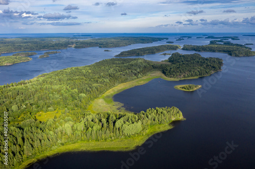 Ladoga skerries in the summer the view from the top